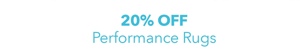20% OFF Performance Rugs